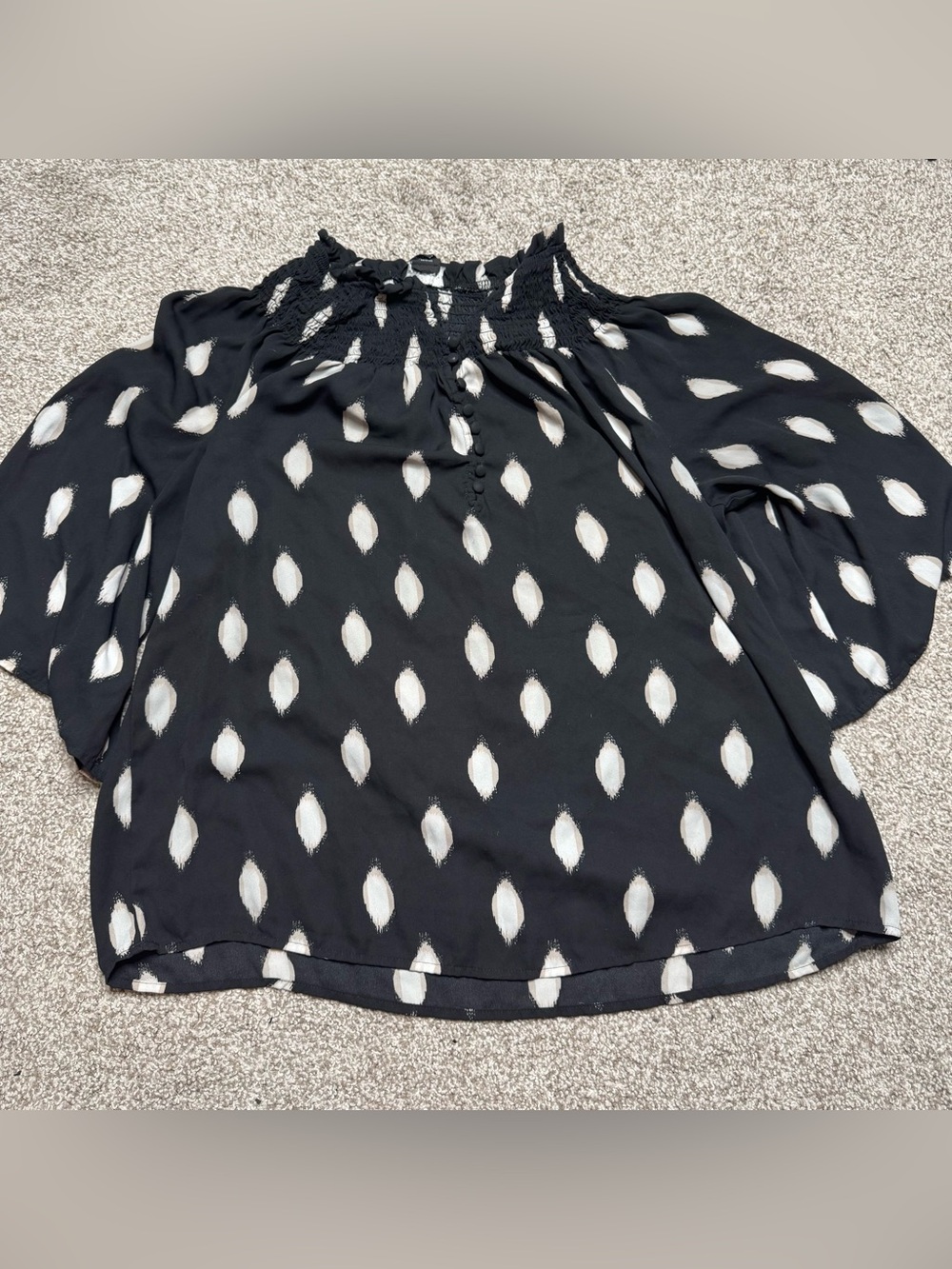 Smock neck blouse